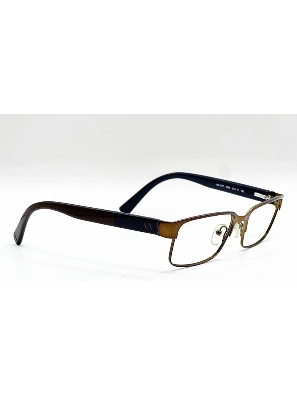 Armani Exchange Ax 1017 6069 Satin Brown Authentic Eyeglasses 54-17-140
